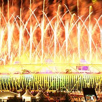 Olympische Spiele - Feuerwerk - Olympiastadion