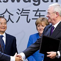 VW-Besuch von Merkel und Jiabao